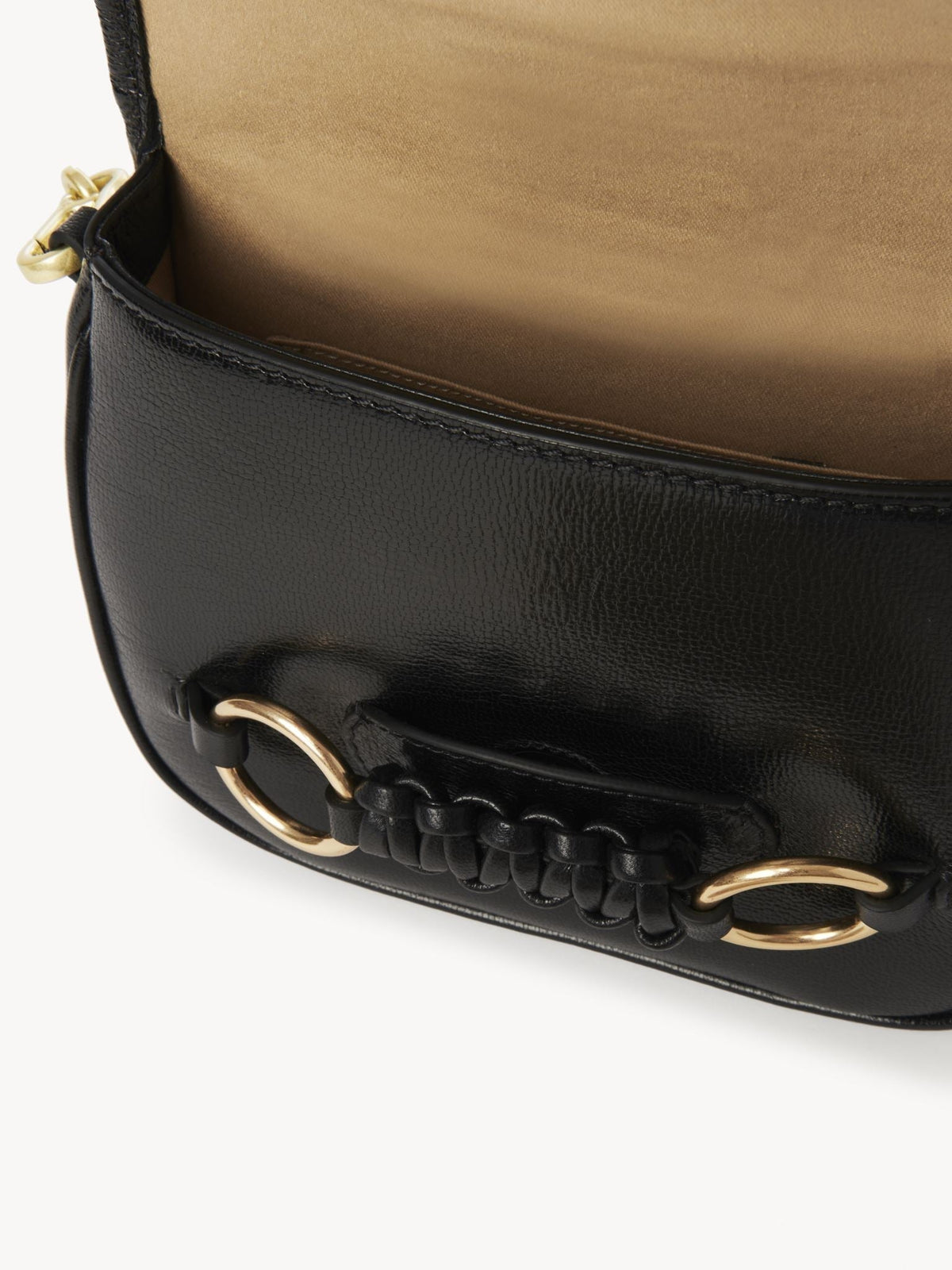 Sac porté épaule Saddie en cuir - Black