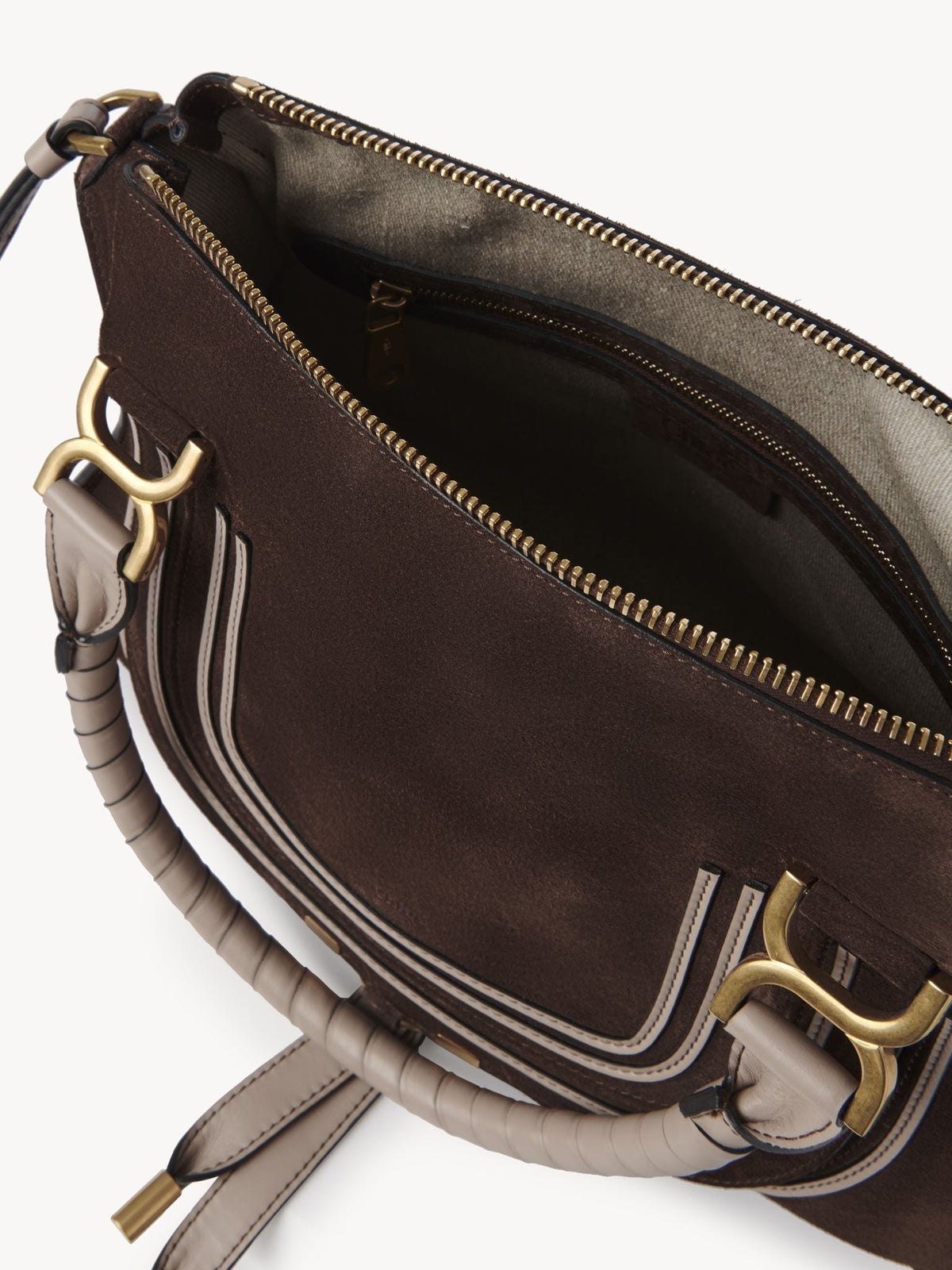 Sac double porté Marcie en cuir - Pure Brown