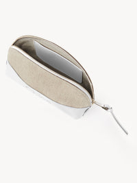 Pochette de maquillage Chloé Sense en lin - Crystal White