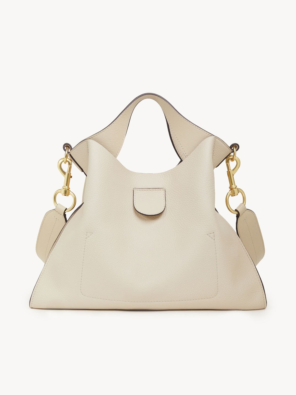 Petit sac Joan à bandoulière en cuir - Cement Beige