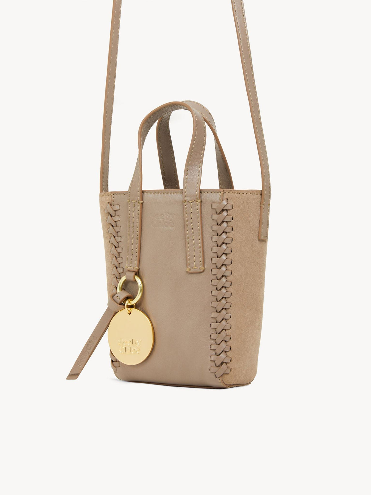 Mini sac cabas Tilda en cuir - Motty Grey