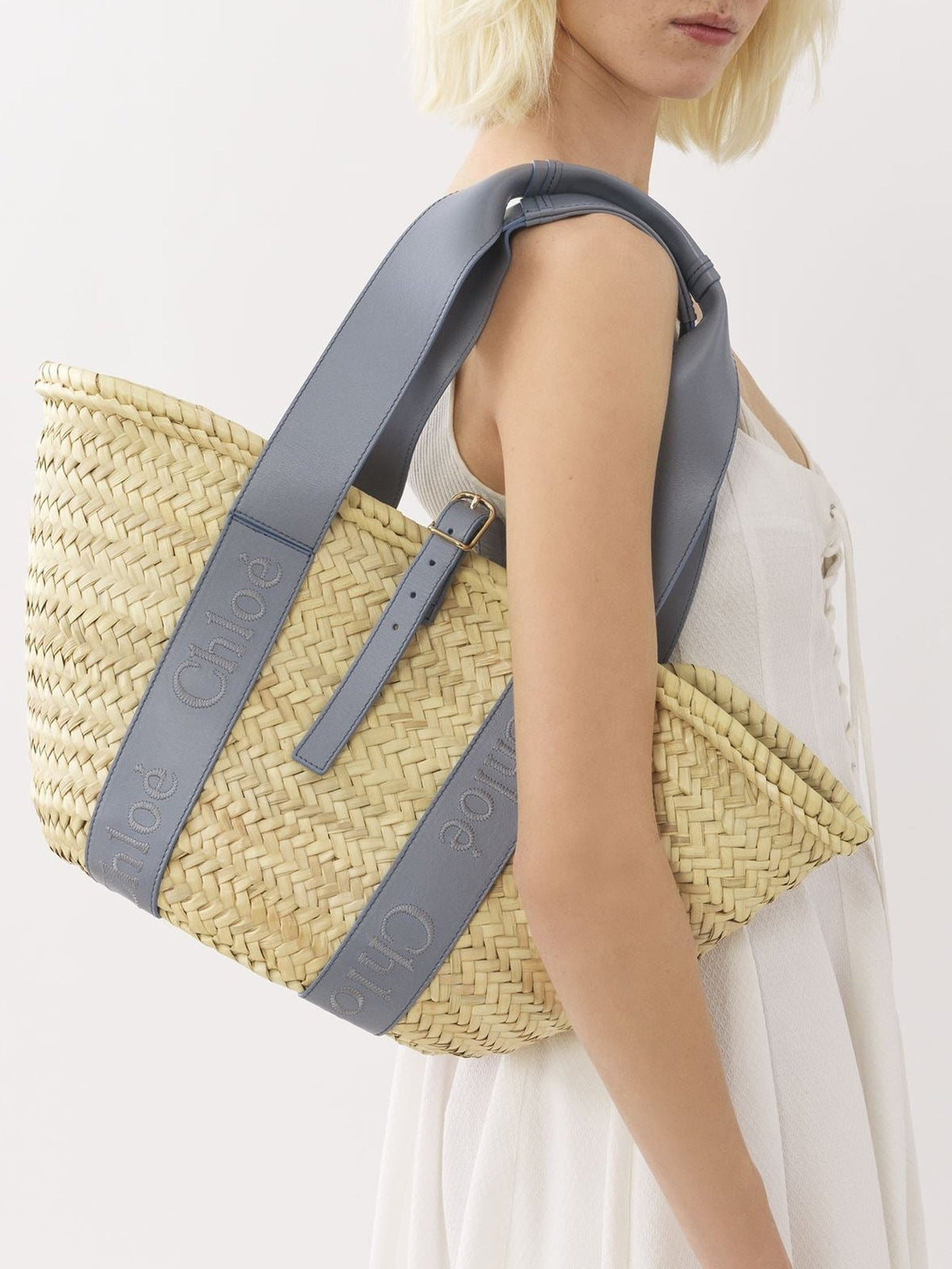 Grand sac panier Chloé Sense - Night Blue