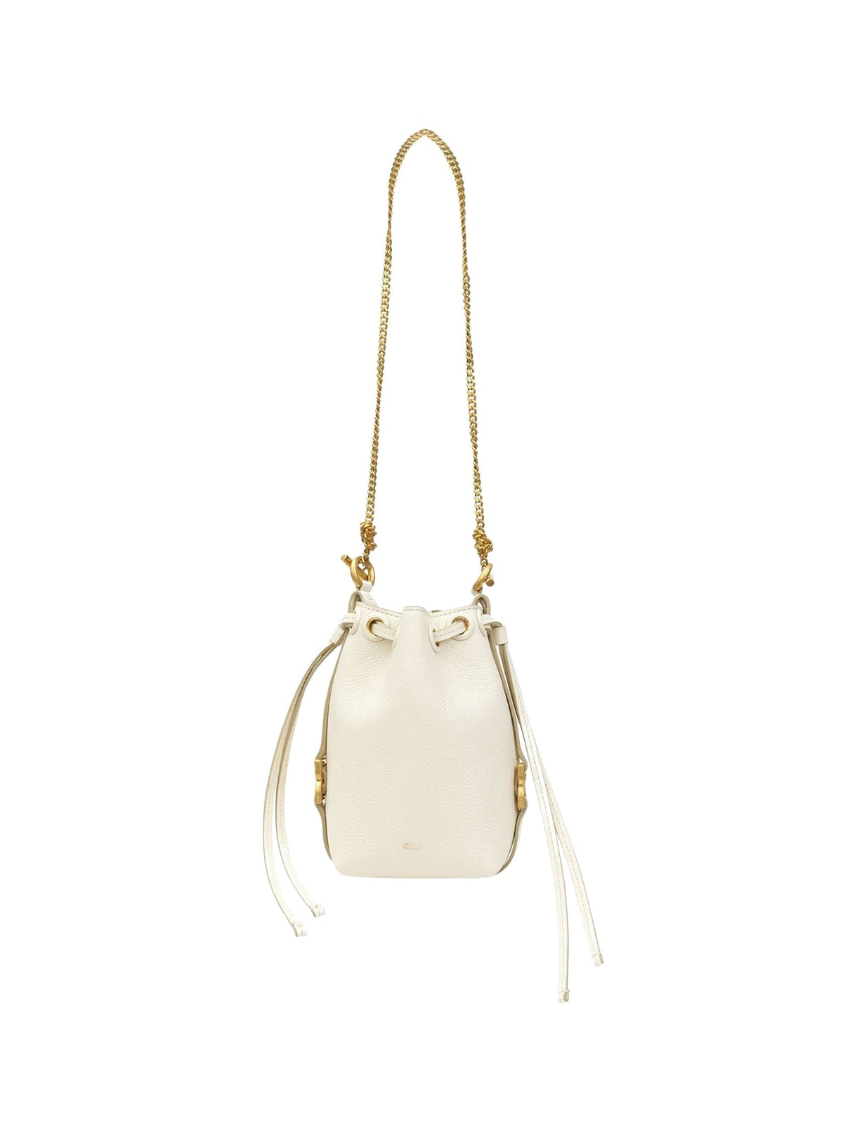 Micro sac porté épaule Marcie en cuir - Misty Ivory