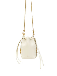 Micro sac porté épaule Marcie en cuir - Misty Ivory