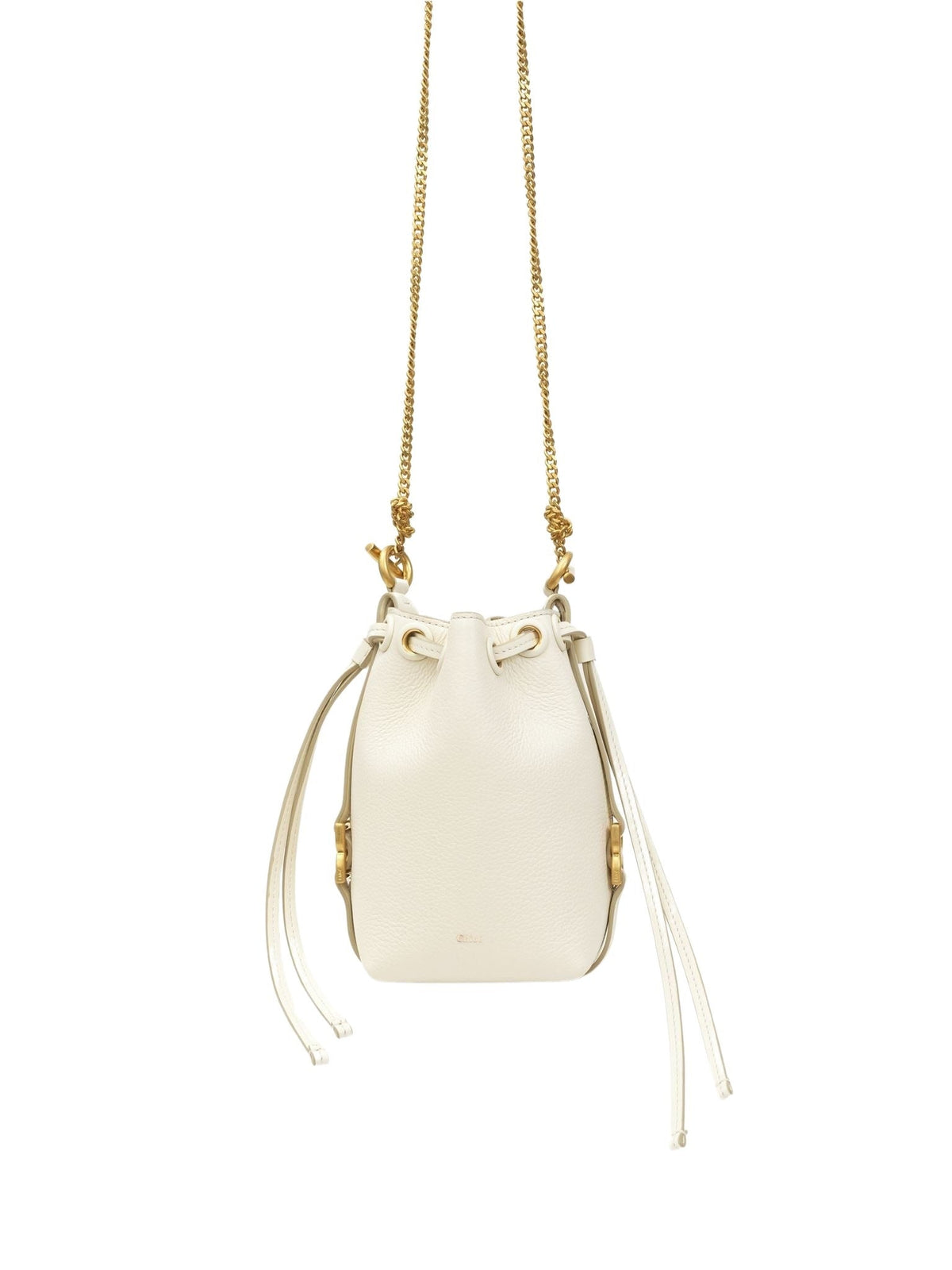 Micro sac porté épaule Marcie en cuir - Misty Ivory