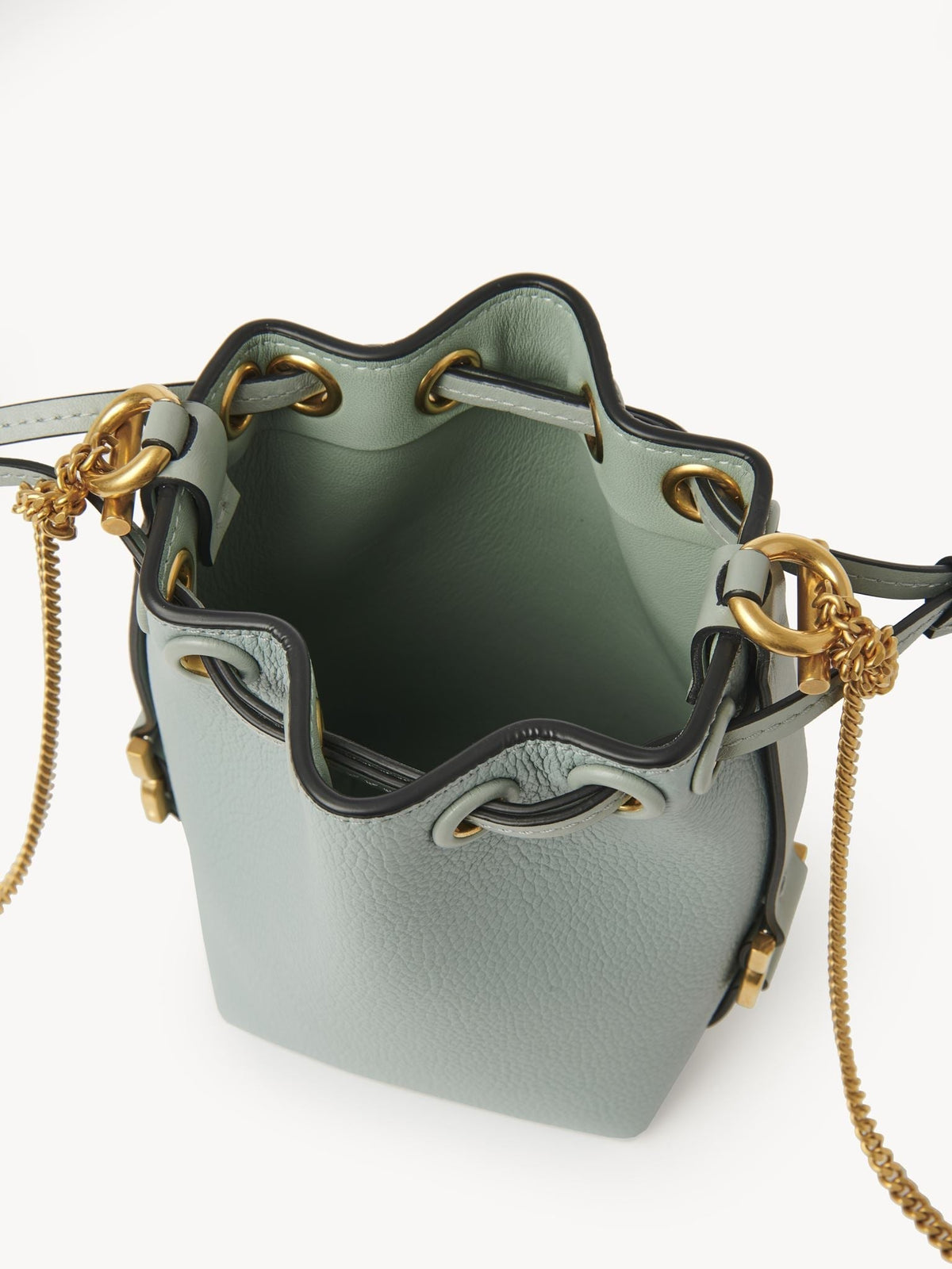 Micro sac porté épaule Marcie en cuir - Bay Green