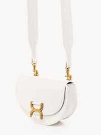 Mini sac porté épaule Marcie en cuir - Misty Ivory