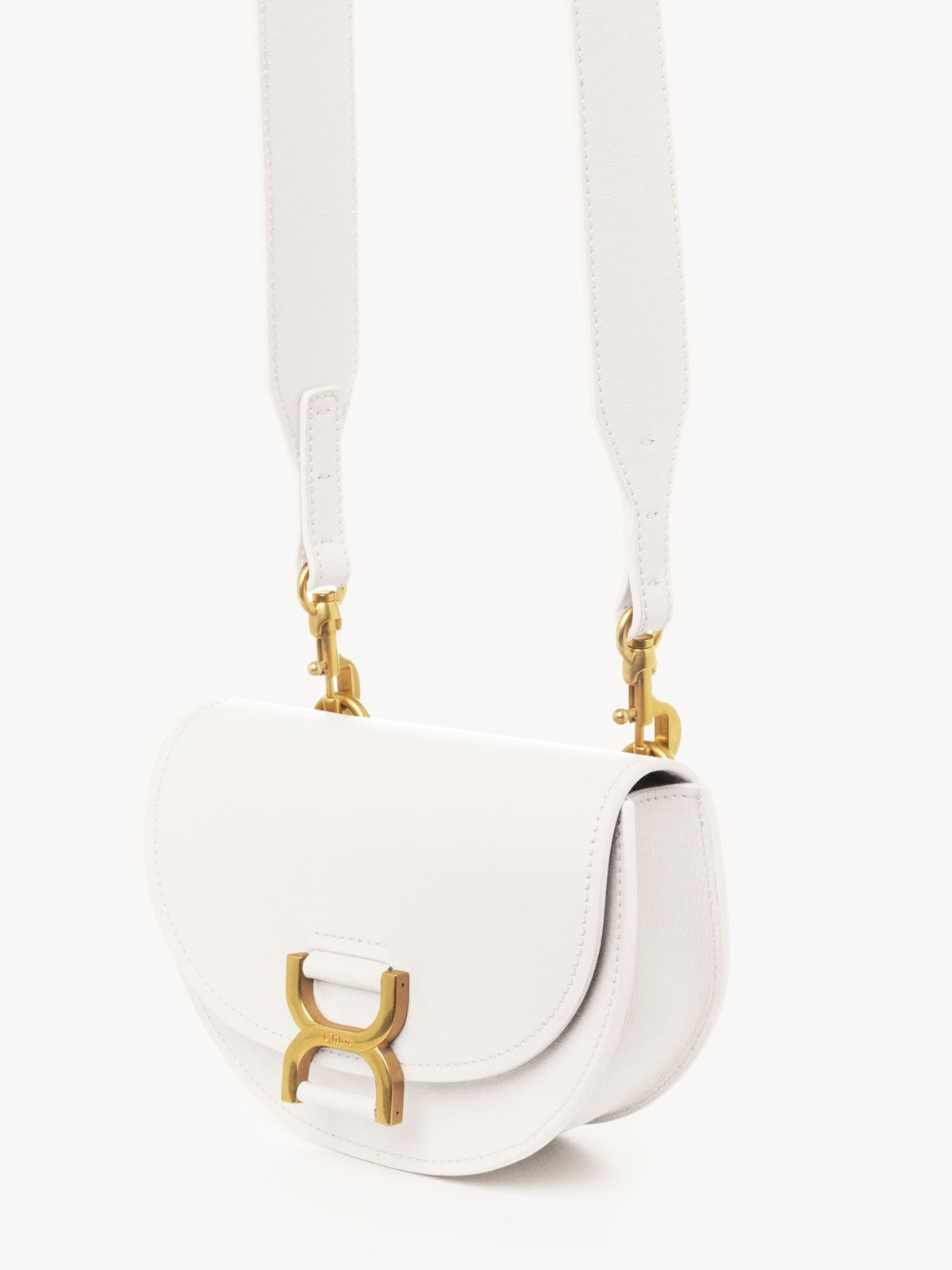 Mini sac porté épaule Marcie en cuir - Misty Ivory