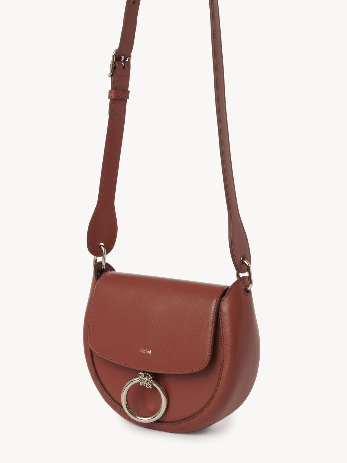 Petit sac porté épaule Arlène en cuir - Autumn Leaf