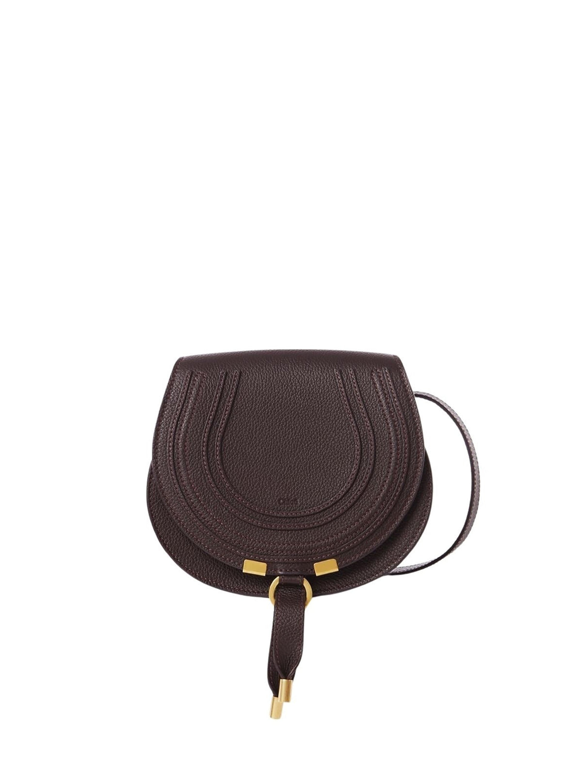 Petit sac porté épaule Marcie en cuir - Deep Violine