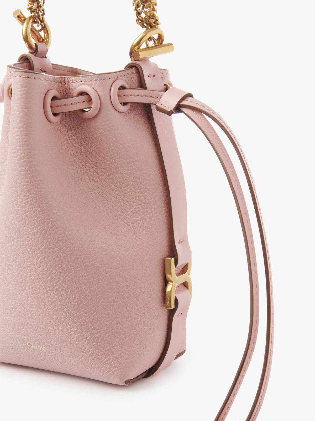 Micro sac porté épaule Marcie en cuir - Blossom Pink