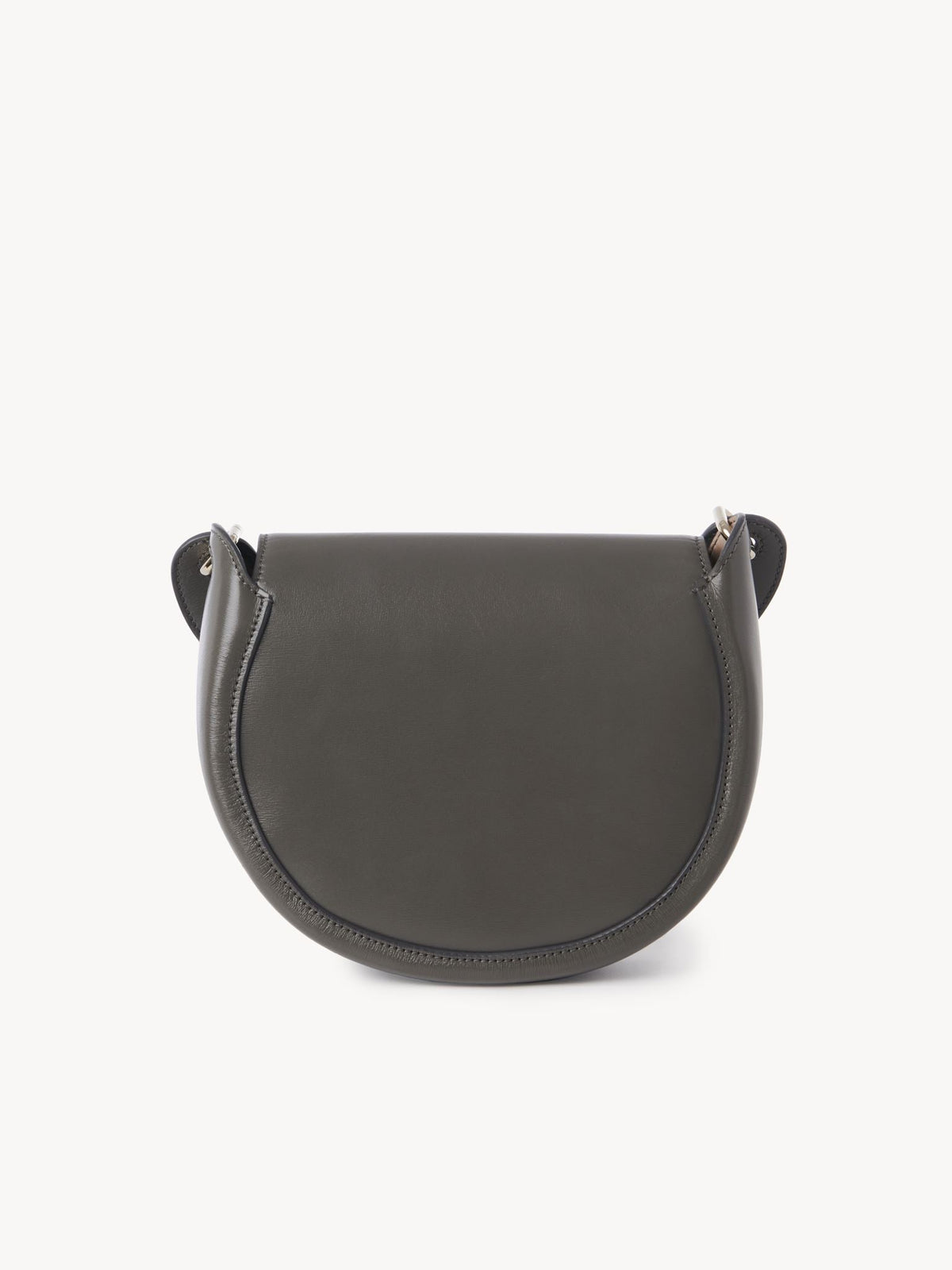 Petit sac porté épaule Arlène en cuir - Elephant Grey
