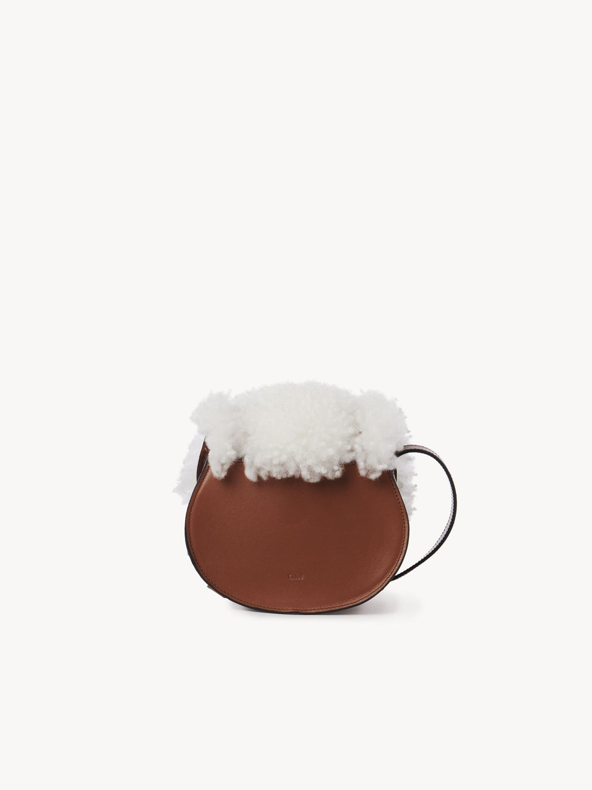 Petit sac porté épaule Marcie en cuir - Caramel