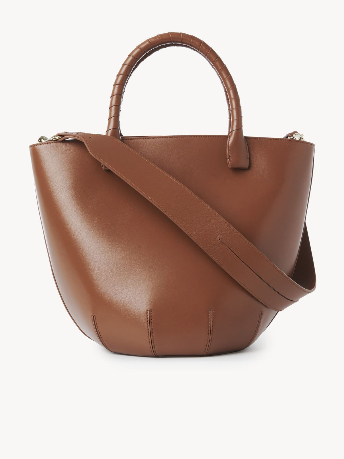 Sac panier Sabia en cuir - Tan