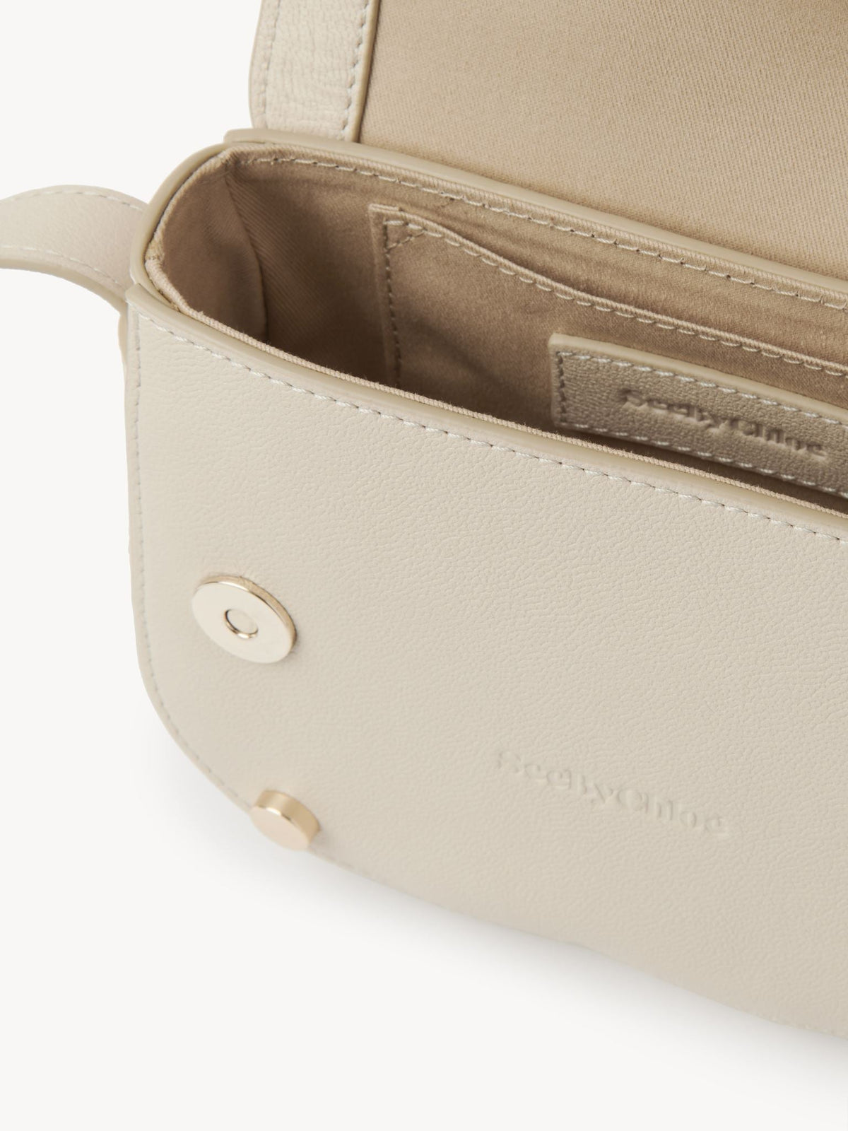 Petit sac porté épaule Mara en cuir - Cement Beige