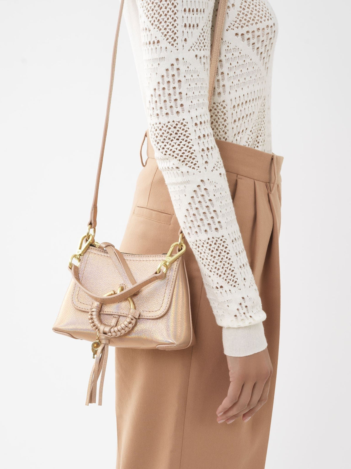 Mini sac Joan en cuir - Golden Dust