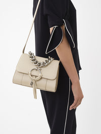 Sac à main chaîne Joan en cuir - Cement Beige