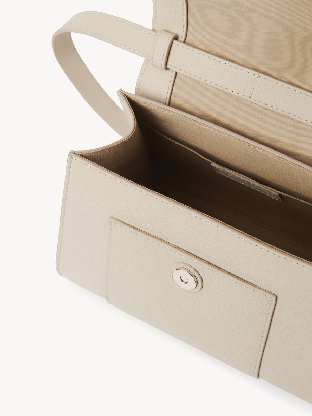 Sac à main chaîne Joan en cuir - Cement Beige