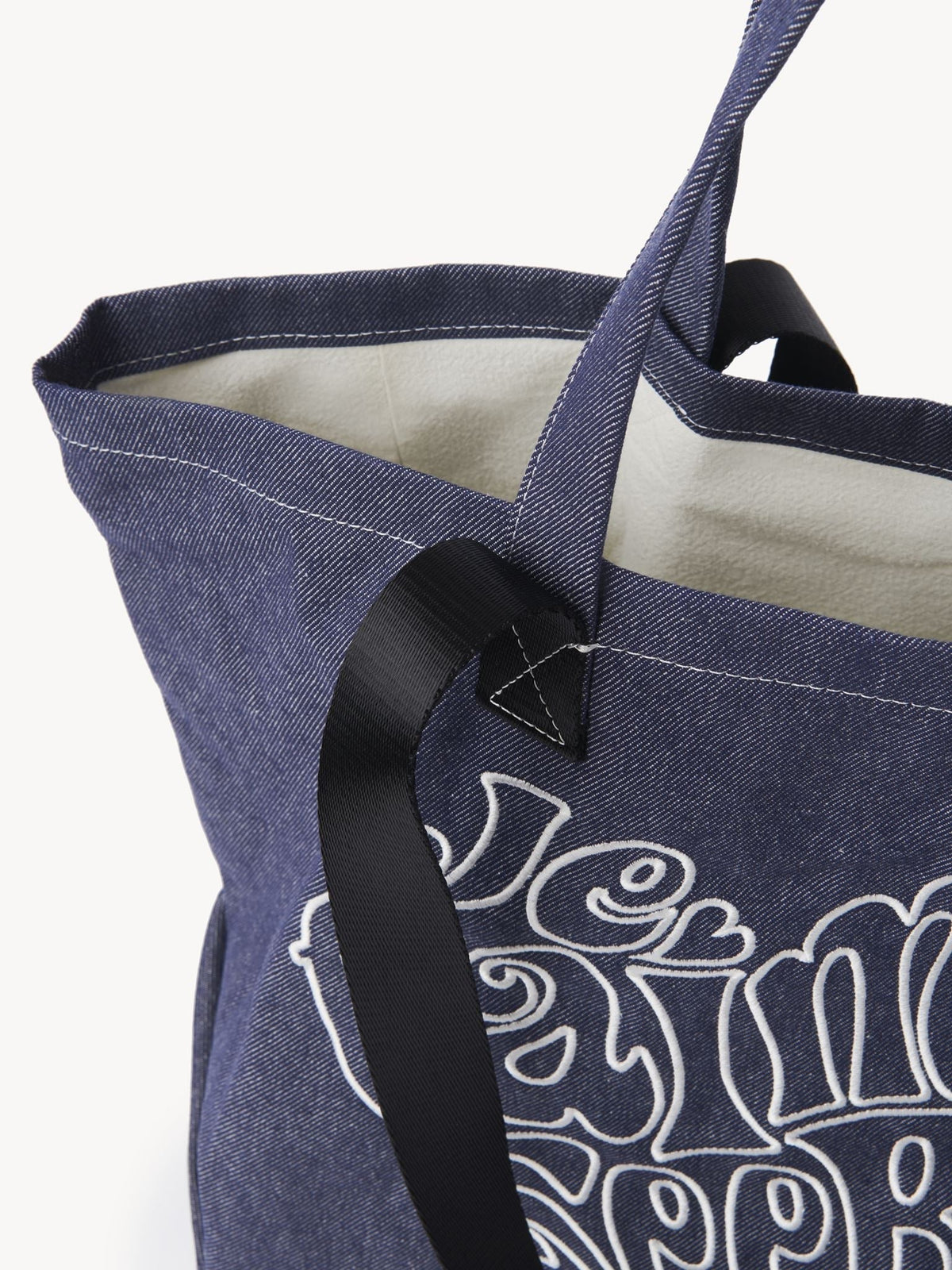 Sac cabas See By Bye Je t’aime en lin - Denim Blue