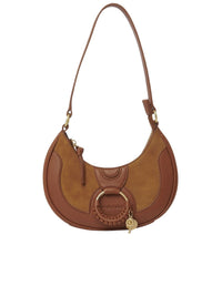 Sac demi-lune Hana en cuir - Caramello