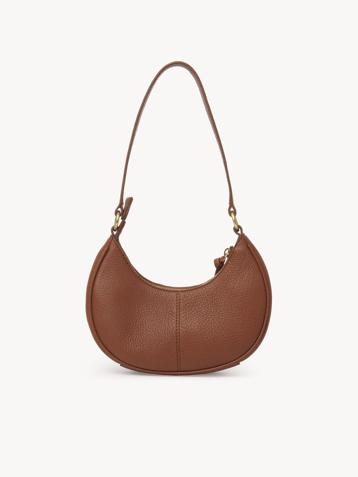 Sac demi-lune Hana en cuir - Caramello