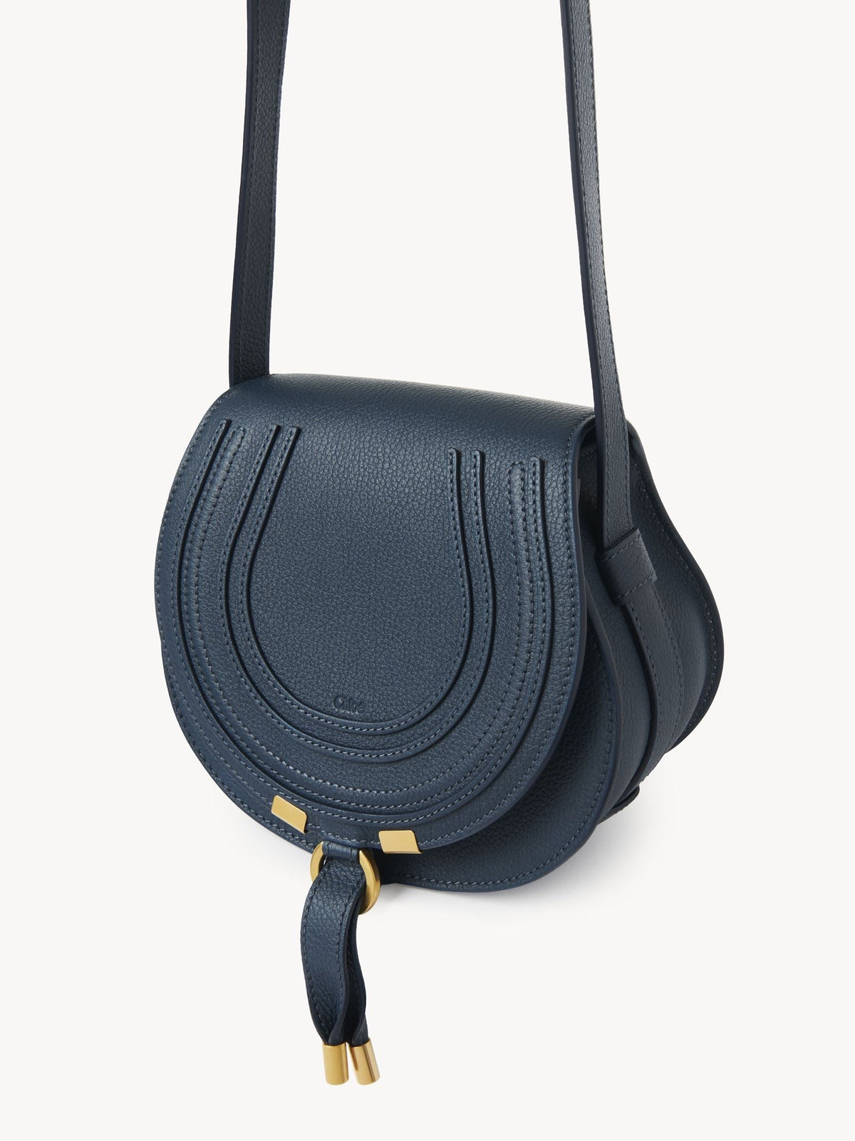 Petit sac porté épaule Marcie en cuir - Tapestry Blue