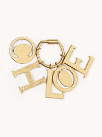 Pendentif Round pour petite maroquinerie Alphabet en laiton - Gold Color