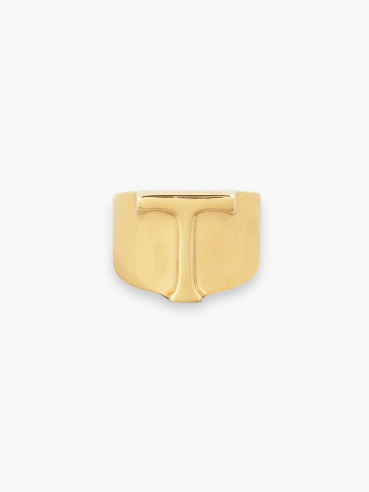 Bague Big Alphabet en laiton - Gold Color