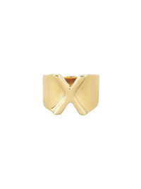 Bague Big Alphabet en laiton - Gold Color