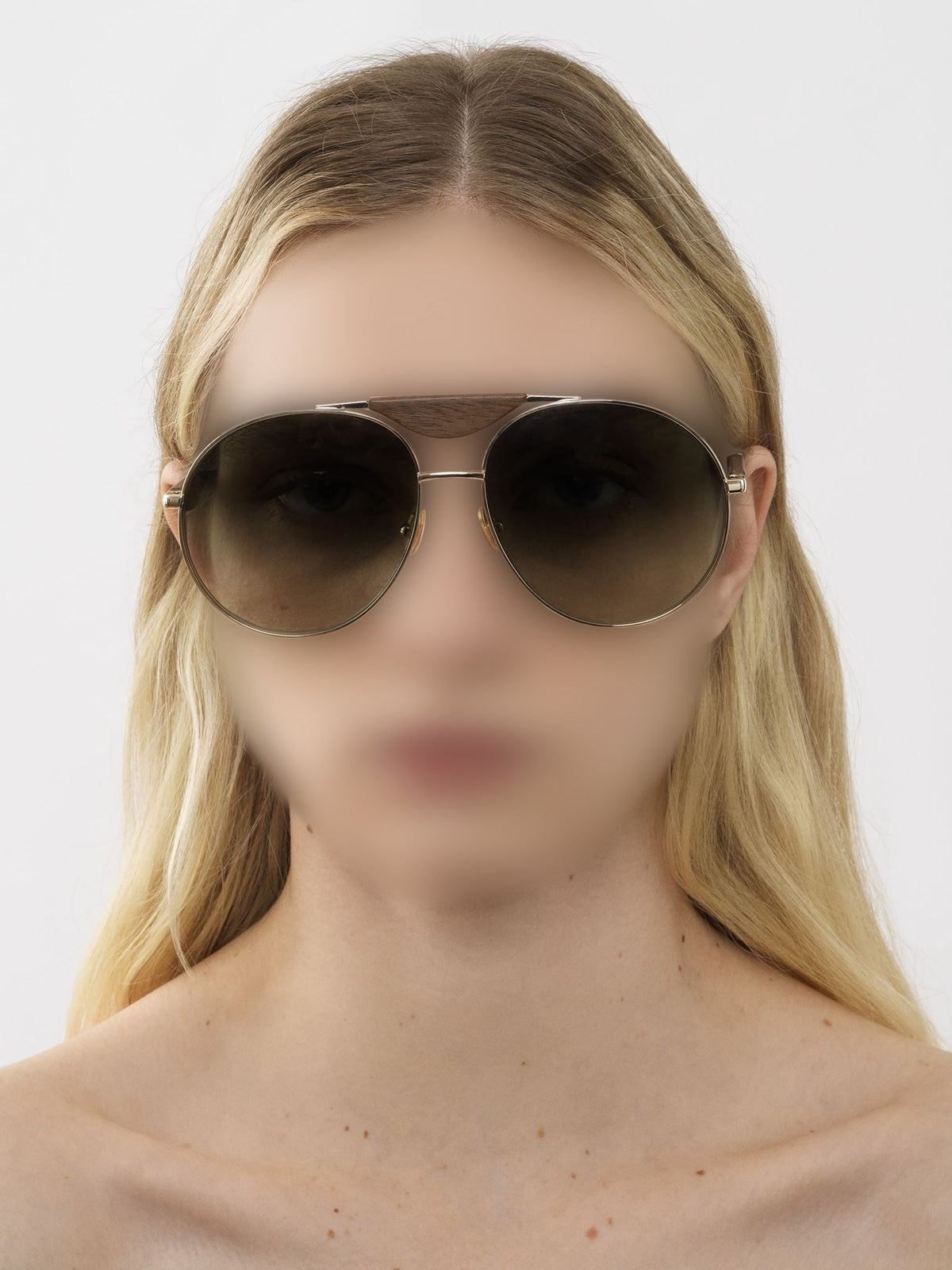 Lunettes de soleil pilotes Melia - Green & Brown