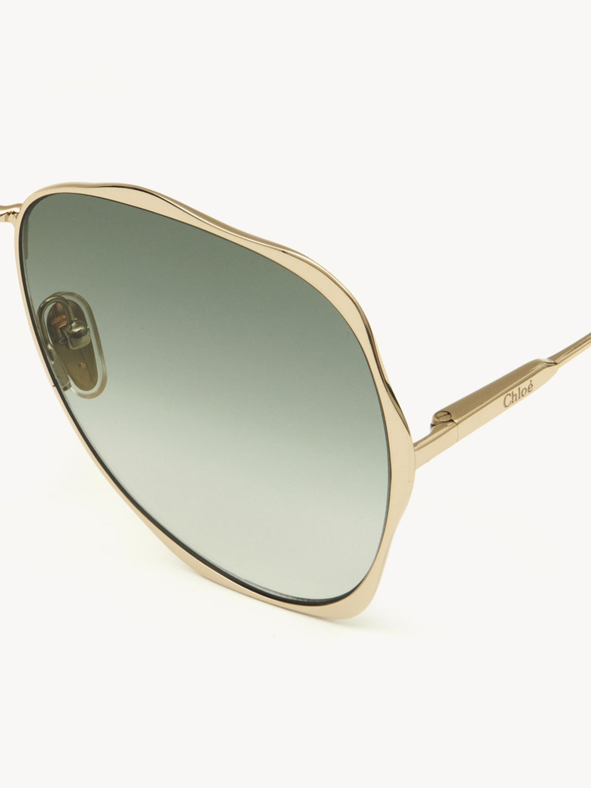 Lunettes de soleil aviateur Honore - Gold & Grad Green
