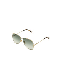 Lunettes de soleil aviateur Honore - Gold & Grad Green