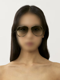 Lunettes de soleil aviateur Honore - Gold & Grad Green