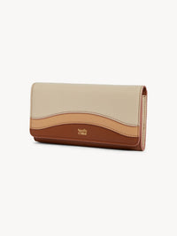 Portefeuille long Layers en cuir - Caramello