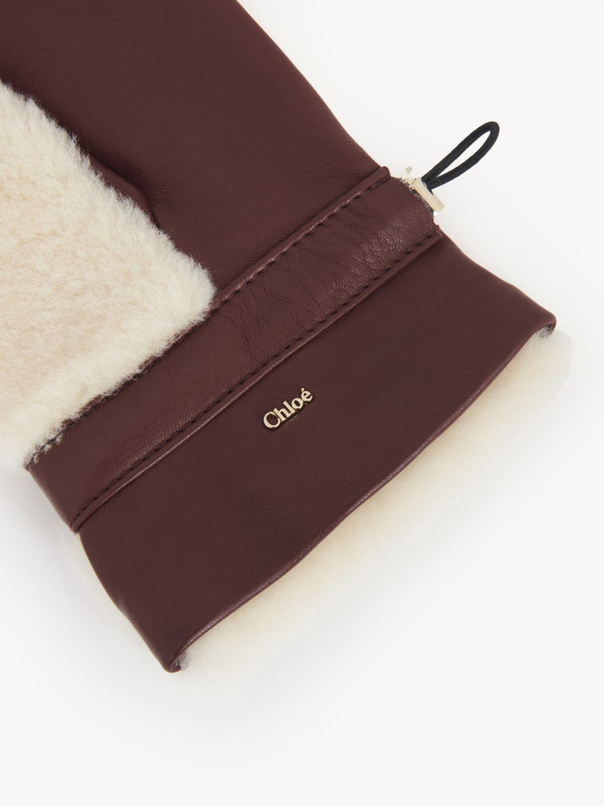 Moufles en cuir - Beige & Brown