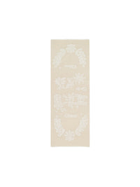 Étole rectangulaire en fil coupé de laine et soie - Delicate Beige