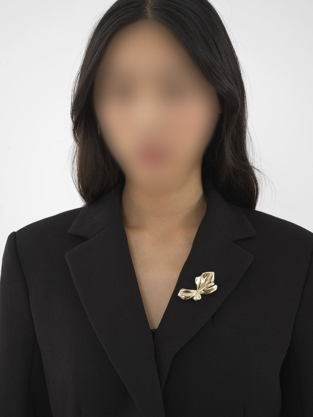 Broche fleur artistique en laiton - Gold Color