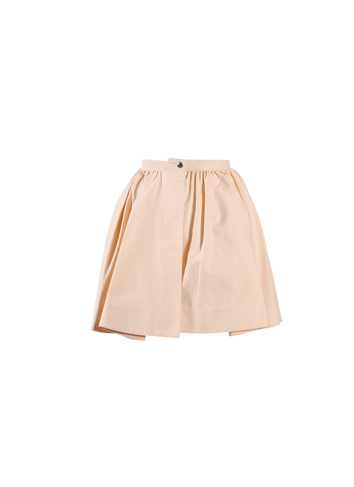 Mini skirt with gathered waist - Nude