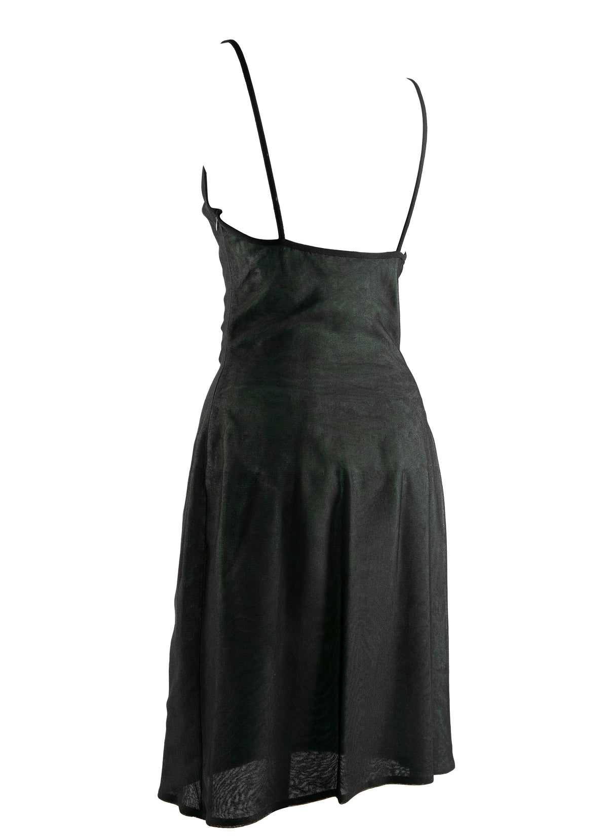 Straight silk nightie - Black & Rose Gold