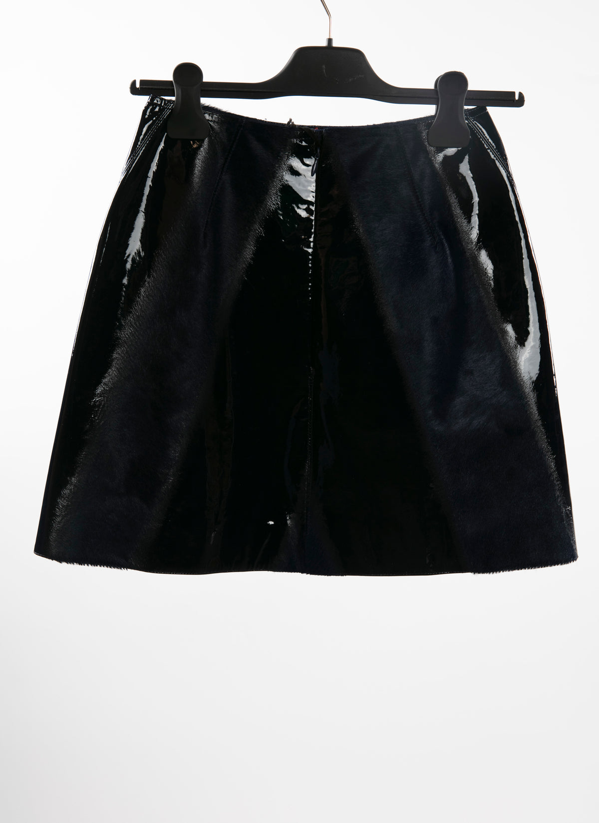 Plain leather mini pencil skirt - Red & White