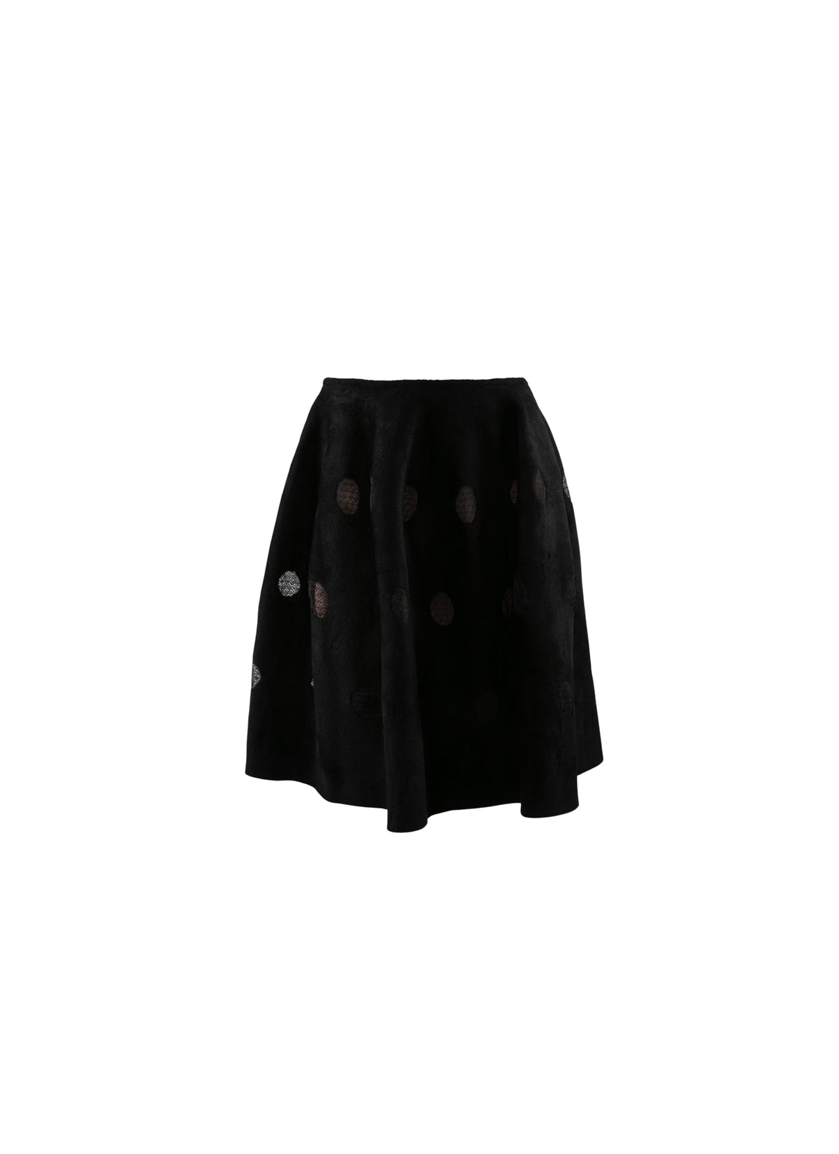 Jupe courte avec motifs géométriques - Noir