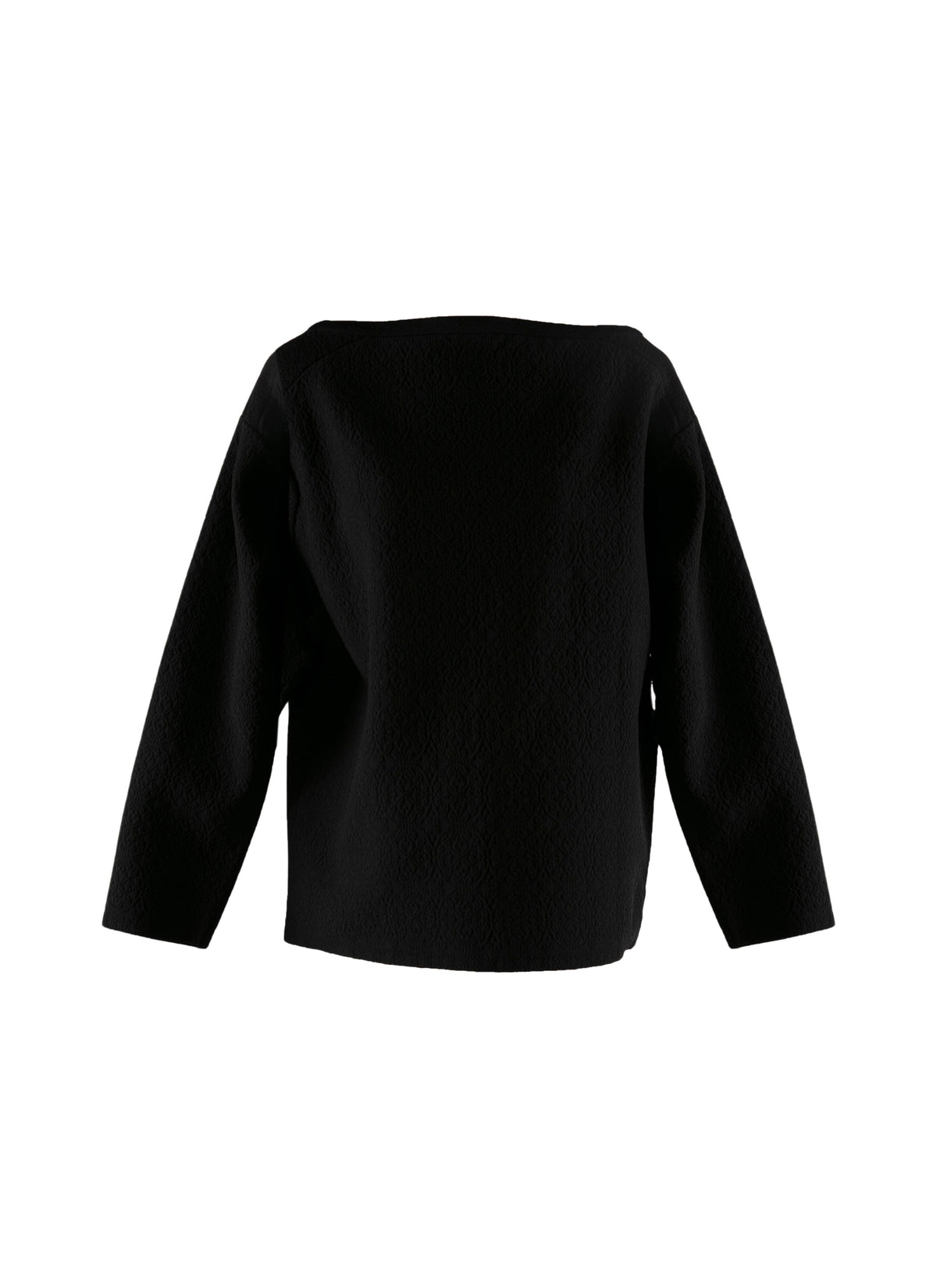 Classic jumper with long sleeves and boat neck - Black intense
