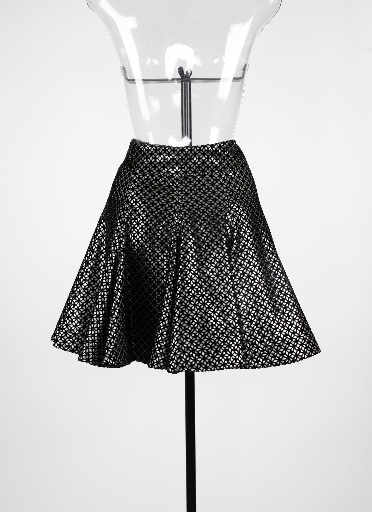 Short skirt in lily velvet - Black intense