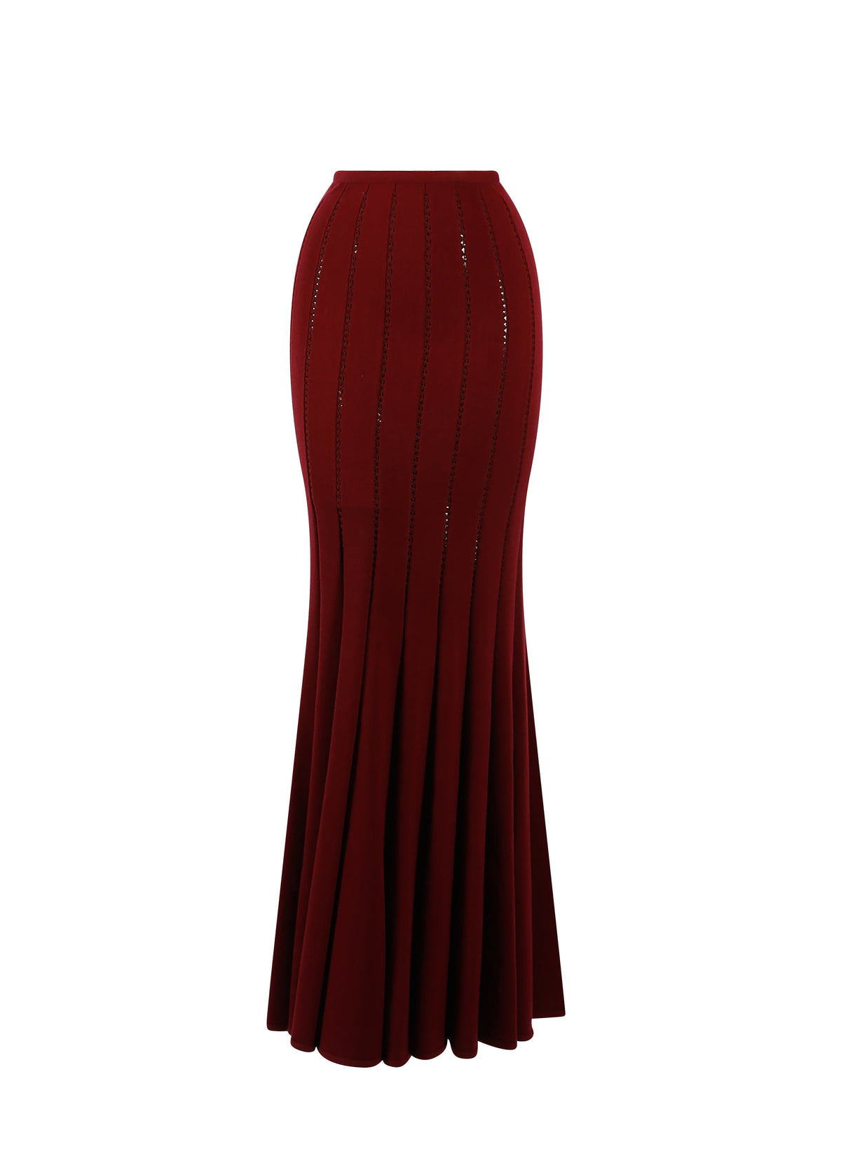 Jour long skirt in wool - Cherry