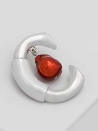 Mono boucle d'oreille Darcey en cuivre - Red Clay