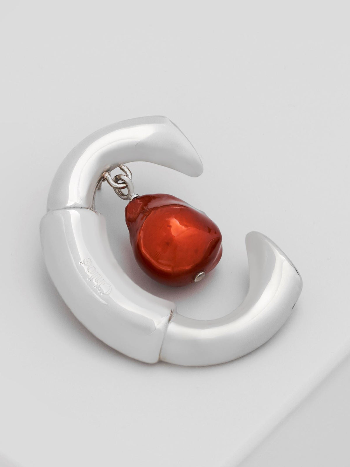 Mono boucle d'oreille Darcey en cuivre - Red Clay