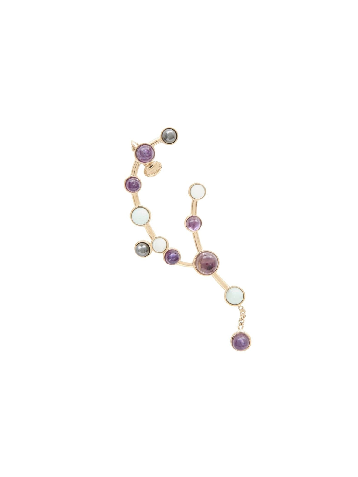 Mono boucle Zodiac verseau en laiton - Multicolor