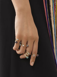 Bague Zodiac verseau en laiton - Multicolor