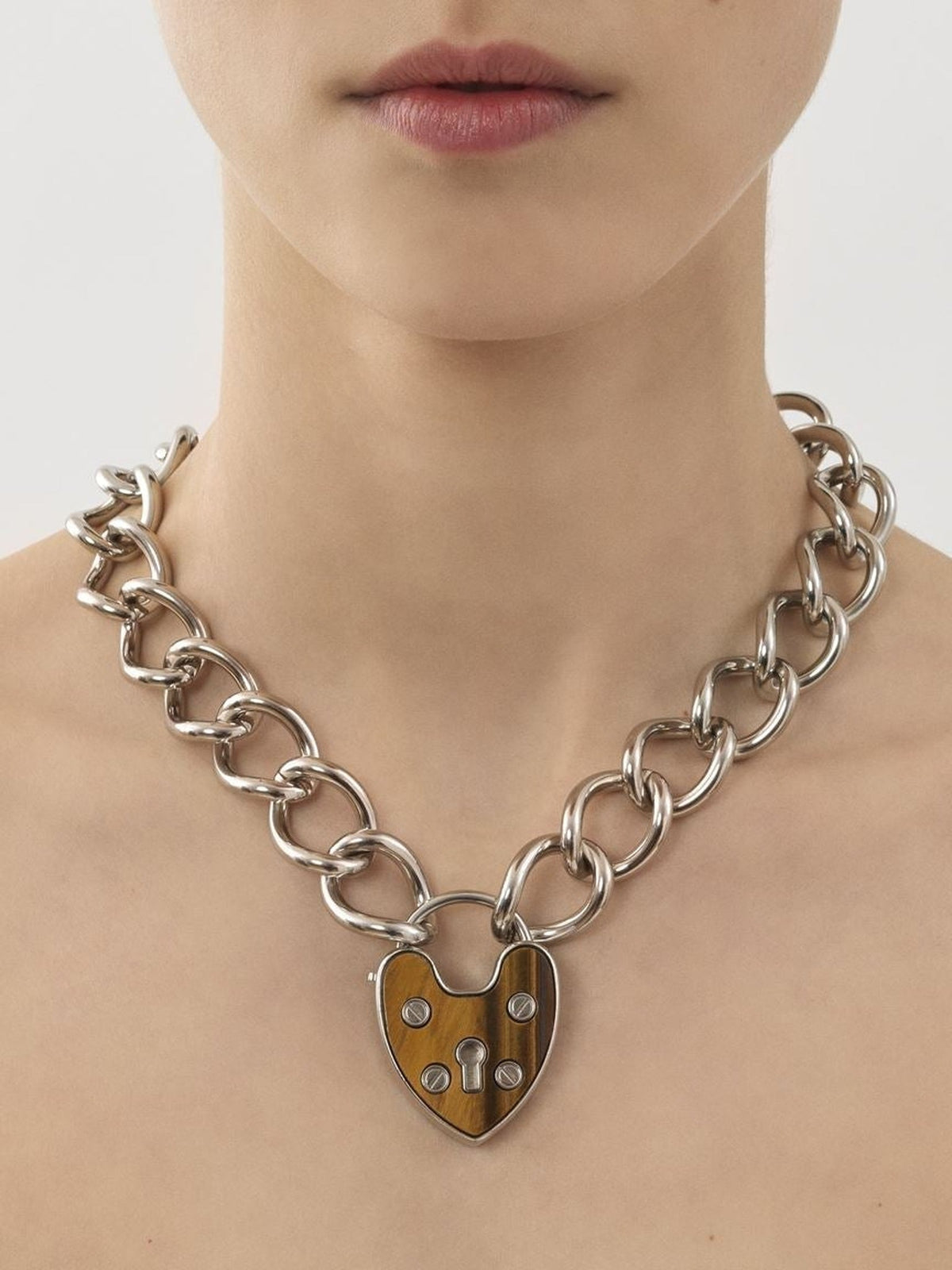 Collier Nikkie en laiton - Palladium