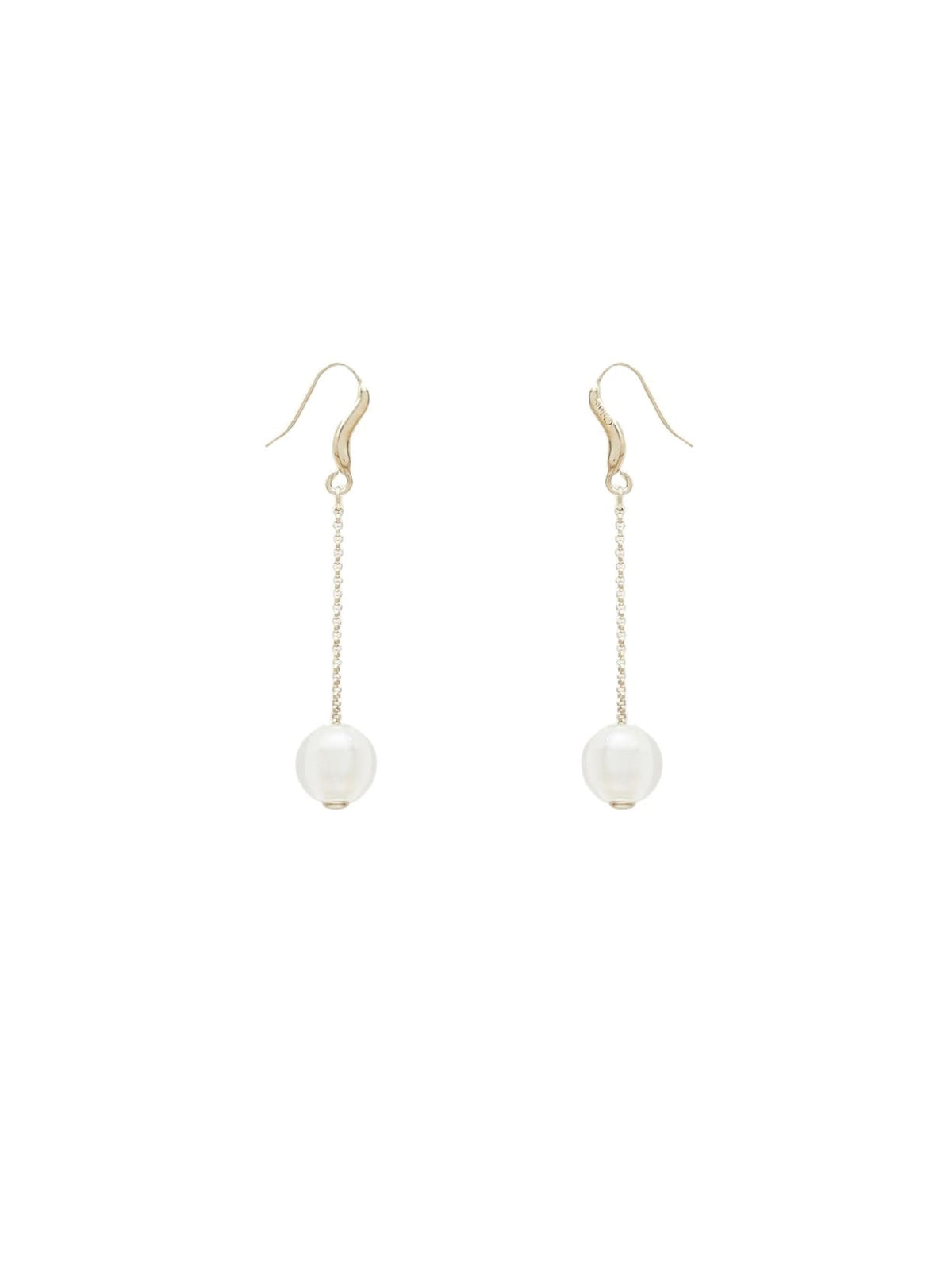 Boucles d’oreilles pendantes Darcey en laiton - Pearl